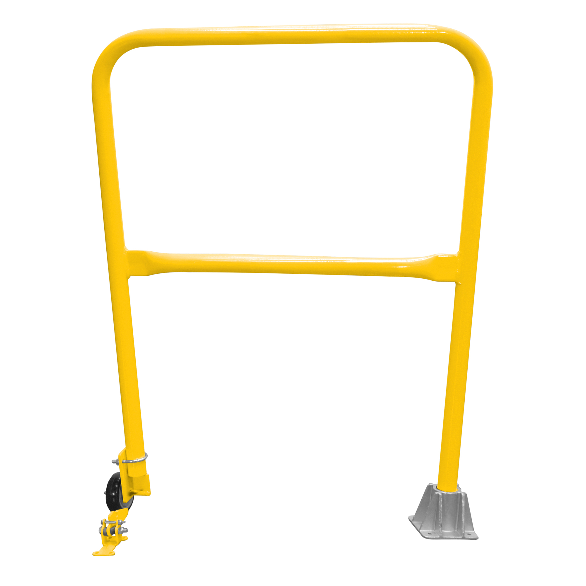 Vestil Steel Dock Safety Swing Gate - 40.063in. Length, 46.25in. Height, Yellow, Model# SSG-3